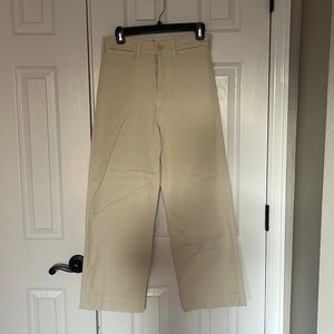 Never Worn Marine Layer Cream Wide Leg Pants